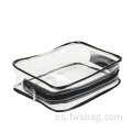 Bolsa transparente de la bolsa cosmética del PVC de maquillaje transparente